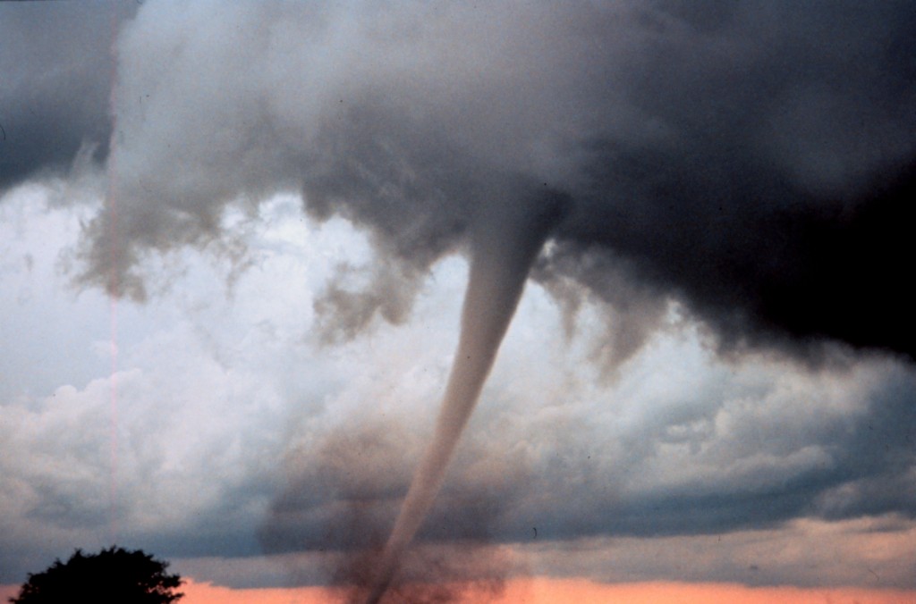 Occluded mesocyclone tornado near Anadarko, Oklahoma on 3 May 1999. Photo by OAR/ERL/National Severe Storms Laboratory (NSSL)